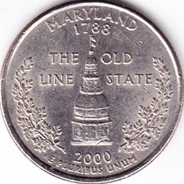 United States Mint 50 State Quarters Program Maryland Quarter