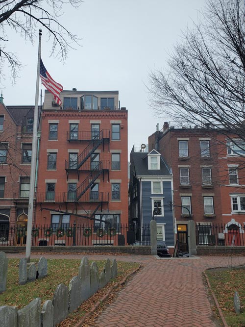 Copp's Hill Burying Ground and Spite House, Freedom Trail, Boston, Massachusetts, January 15, 2023