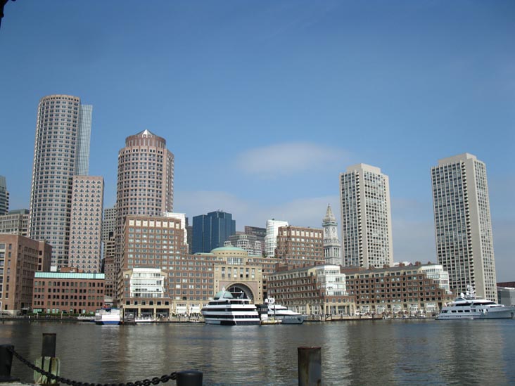 View Toward Downtown Boston From Fan Pier Plaza, Waterfront/Seaport District Bike Tour, South Boston, Boston, Massachusetts