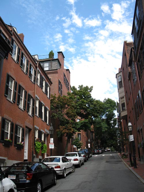 Looking East Down Revere Street From Charles Street, Beacon Hill, Boston, Massachusetts