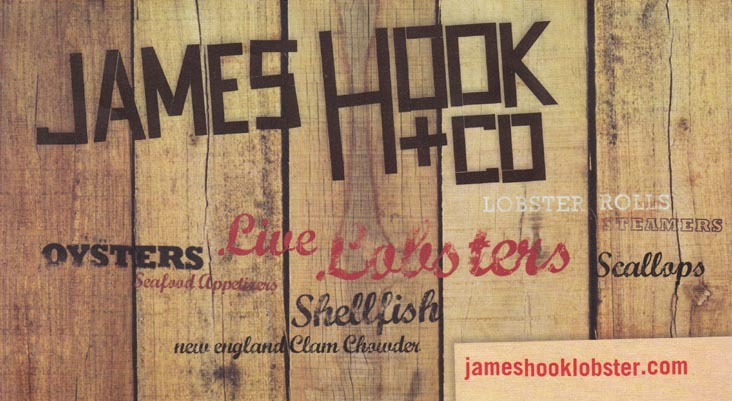 Menu, James Hook & Co., Boston, Massachusetts