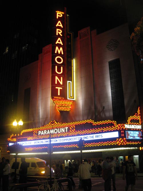 Paramount Theatre, 559 Washington Street, Downtown Boston, Boston, Massachusetts, September 24, 2011