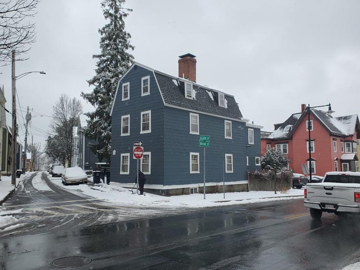 Bridge Street at Oliver Street, Salem, Massachusetts, January 16, 2023
