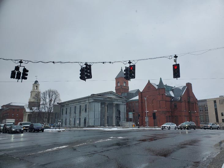 Bridge Street and Washington Street, Salem, Massachusetts, January 16, 2023