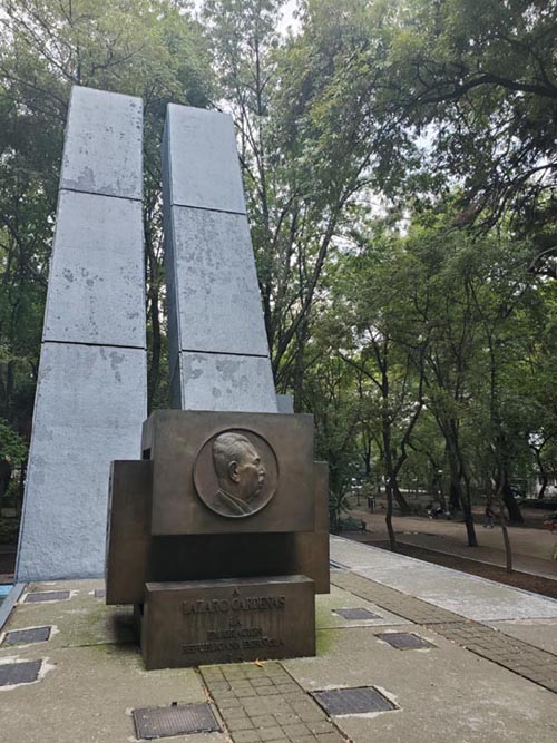 Monument to Lázaro Cárdenas, Parque España, Condesa, Mexico City/Ciudad de México, Mexico, August 10, 2021
