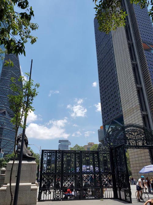 Gate To Bosque de Chapultepec at Paseo de la Reforma, Mexico City/Ciudad de México, Mexico, August 15, 2021