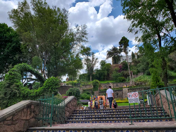 Stairs to Iglesia del Cerrito, Basílica de Santa María de Guadalupe, Colonia Villa de Guadalupe, Mexico City/Ciudad de México, Mexico, August 14, 2021