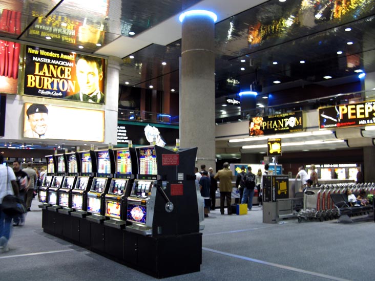 Slot Machines At Baggage Claim, McCarran International Airport, Las Vegas, Nevada