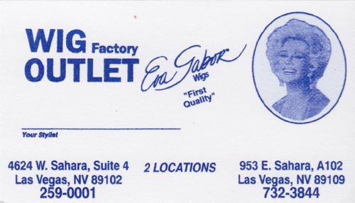 Wig Factory Outlet By Serge Business Card
