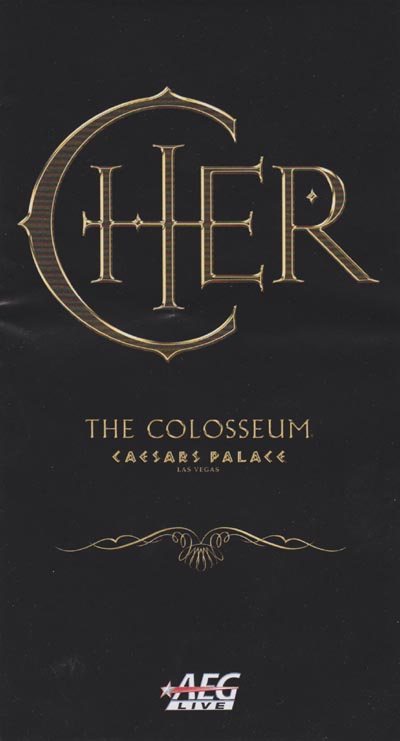 Cher Ticket Envelope, The Colosseum, Caesars Palace, 3570 Las Vegas Boulevard South, Las Vegas, Nevada