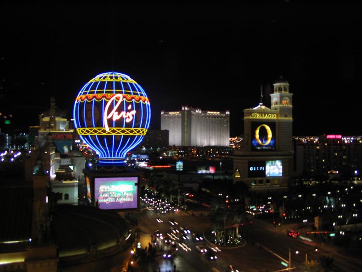 View from Paris Las Vegas, 3655 South Las Vegas Boulevard, Las Vegas, Nevada
