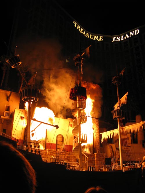 Siren Ship Being Attacked, Sirens of TI, Treasure Island, 3300 Las Vegas Boulevard South, Las Vegas, Nevada