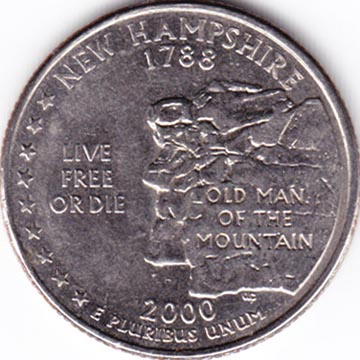 United States Mint 50 State Quarters Program New Hampshire Quarter