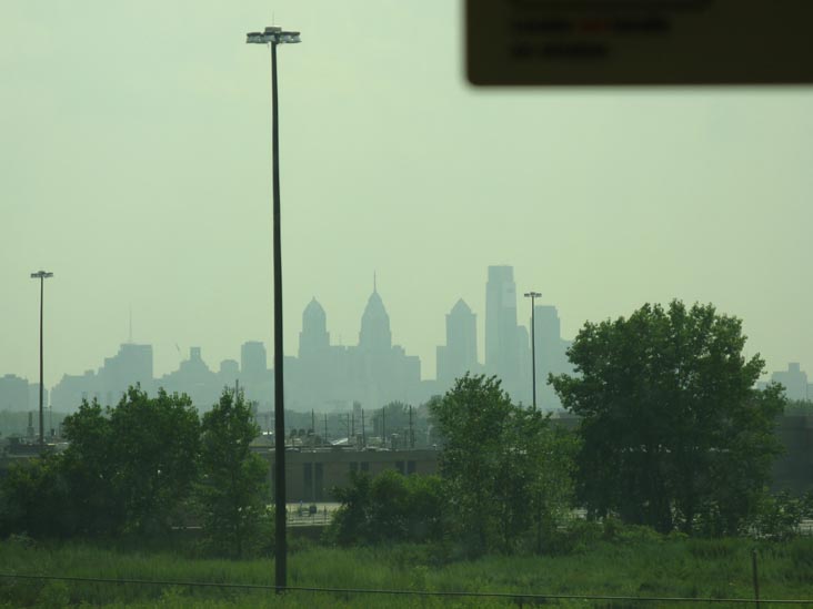 Center City Philadelphia Skyline From Atlantic City Express Service ACES Train