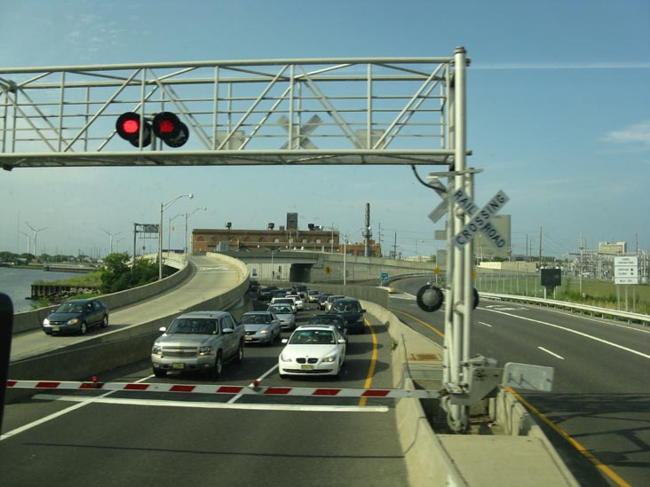 Railroad Crossing From Atlantic City Express Service ACES Train, Atlantic City, New Jersey