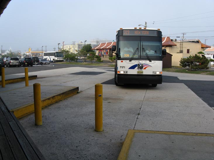 319 New Jersey Transit Bus Arriving At Ocean City Transportation Center, 10th Street and Haven Avenue, Ocean City, New Jersey