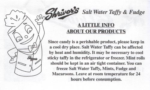 Shriver's Salt Water Taffy, 9th Street and Boardwalk, Ocean City, New Jersey