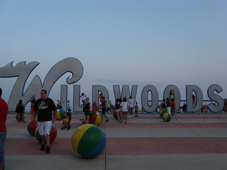 Wildwoods Sign, Boardwalk at East Rio Grande Avenue, Wildwood, New Jersey
