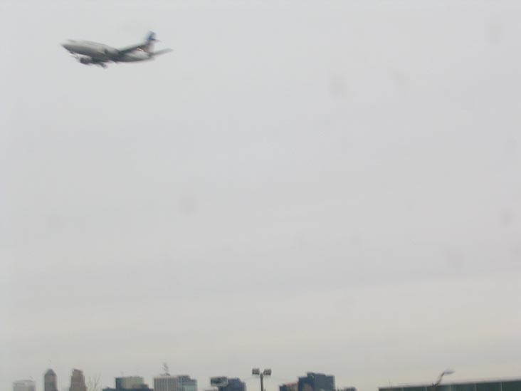 Newark Skyline and Newark Liberty International Airport From 107 Bus To Newark, New Jersey From The Port Authority, Midtown Manhattan