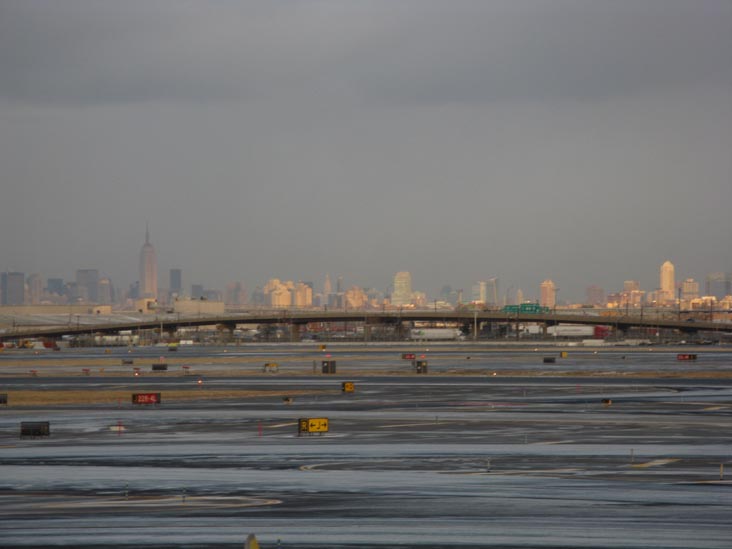 Manhattan Skyline From Terminal C, Newark Liberty International Airport, Newark, New Jersey