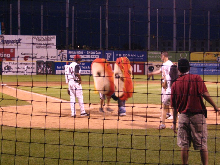 Hot Dog Race, Newark Bears vs. Bridgeport Bluefish, August 12, 2006, Riverfront Stadium, 450 Broad Street, Newark, New Jersey