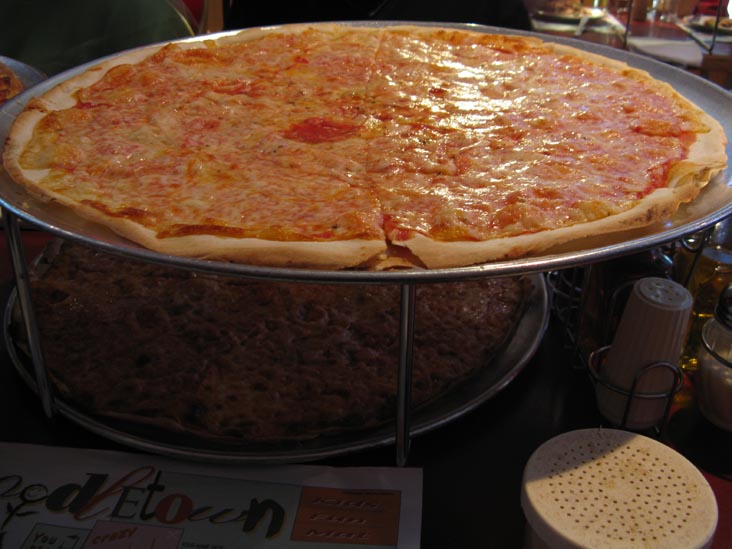 Double Extra Large Plain Pizza, Pete & Elda's Bar/Carmen's Pizzeria, 96 Woodland Avenue, Neptune, New Jersey