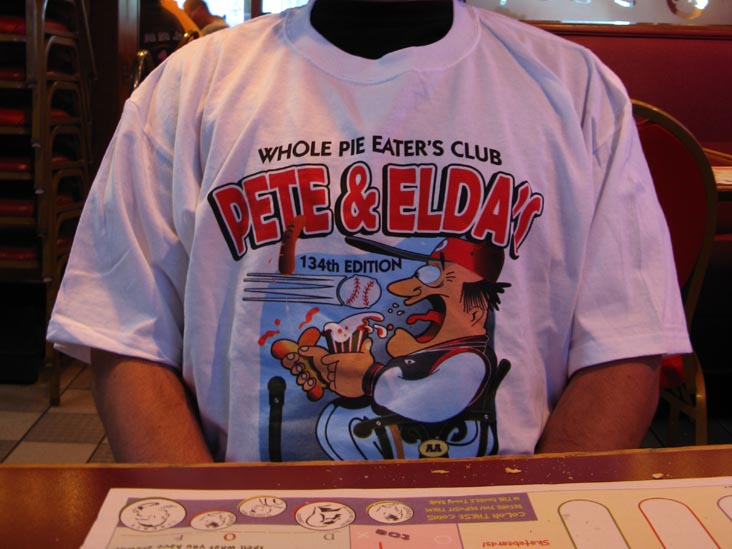 Whole Pie Eater's Club T-Shirt (134th Edition), Pete & Elda's Bar/Carmen's Pizzeria, 96 Woodland Avenue, Neptune, New Jersey, September 7, 2009
