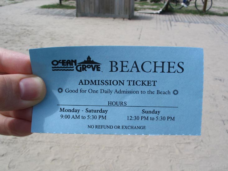 Ticket, Beach, Ocean Grove, New Jersey, September 3, 2006