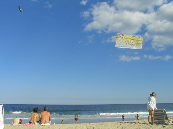 Plane Towing Banner, Beach, Ocean Grove, New Jersey, September 1, 2007