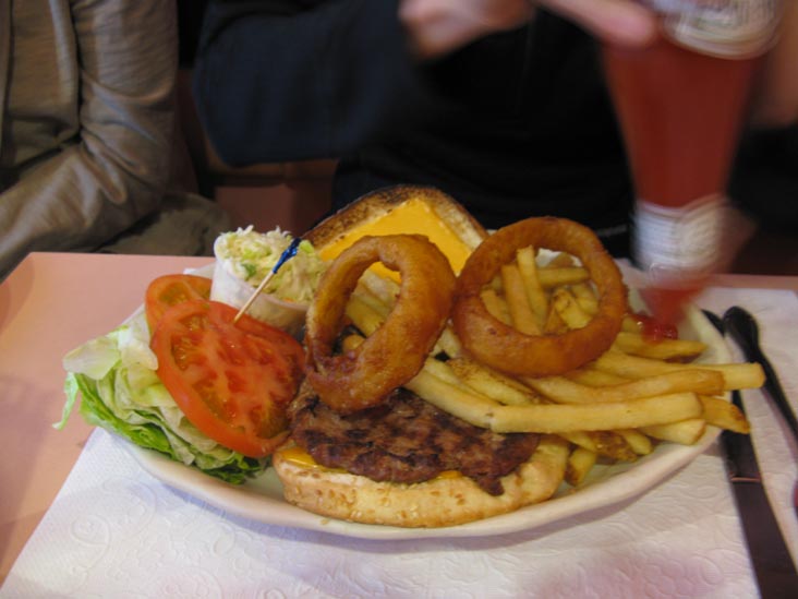 Burger, Broadway Diner, 45 Monmouth Street, Red Bank, New Jersey