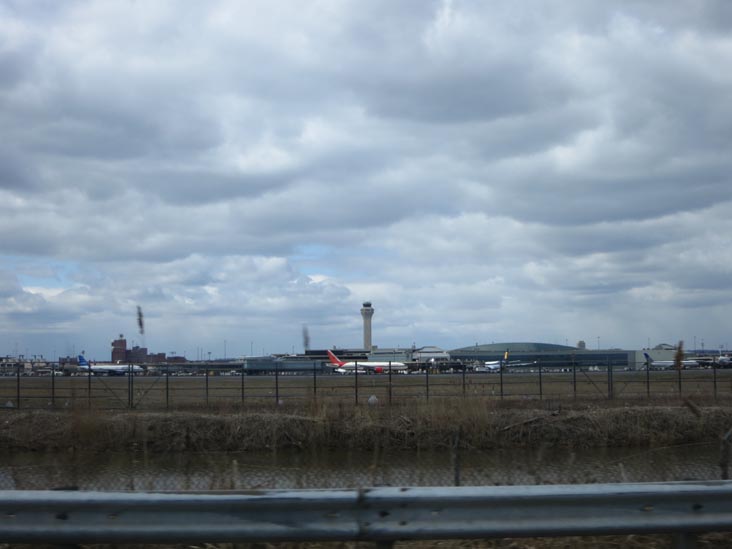 Newark Liberty International Airport From New Jersey Turnpike, New Jersey, March 22, 2013