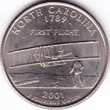 United States Mint 50 State Quarters Program North Carolina Quarter