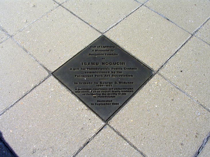 Bolt of Lightning Plaque, Benjamin Franklin Bridge Monument Plaza, Center City Philadelphia, Pennsylvania