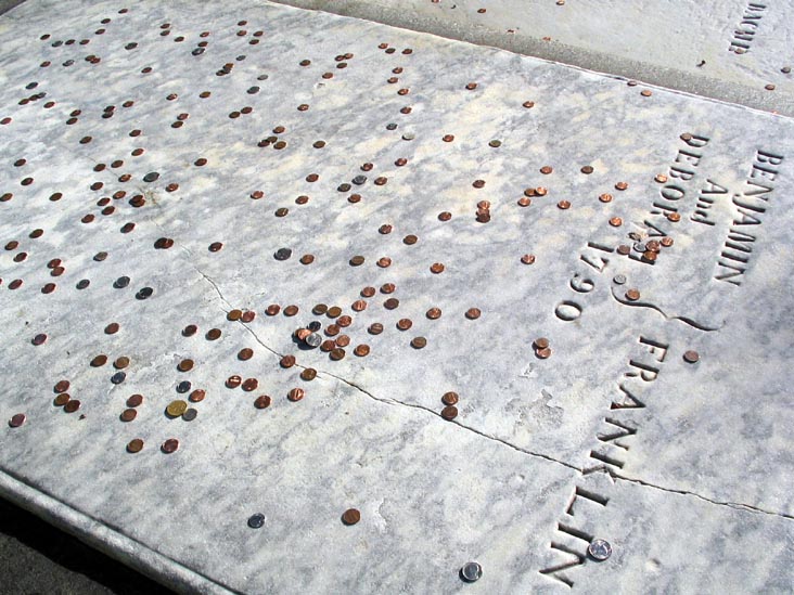 Benjamin Franklin's Grave, 5th and Arch Streets, SE Corner, Philadelphia, Pennsylvania