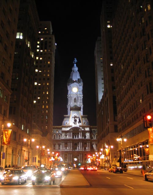 Philadelphia City Hall From Broad Street Looking North, Center City, Philadelphia, Pennsylvania