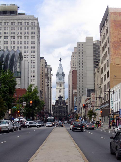 Philadelphia City Hall From Broad Street Looking North, Center City, Philadelphia, Pennsylvania