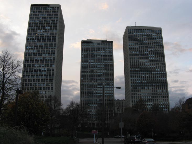 Society Hill Towers From Foglietta Plaza, Front and Spruce Streets, Center City, Philadelphia, Pennsylvania