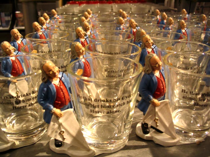 Ben Franklin Shotglasses, Gift Shop, The Franklin Institute, 222 North 20th Street, Philadelphia, Pennsylvania