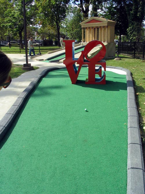 Love Sculpture, 11th Hole, Philly Mini Golf, Franklin Square, Center City Philadelphia, Pennsylvania