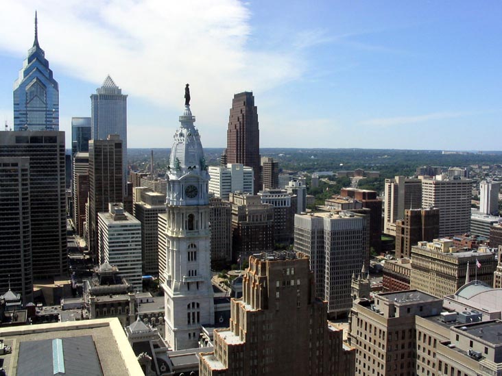 View From the 33rd Floor of the Philadelphia Savings Fund Society Building/Loews Philadelphia Hotel, 1200 Market Street, Philadelphia, Pennsylvania
