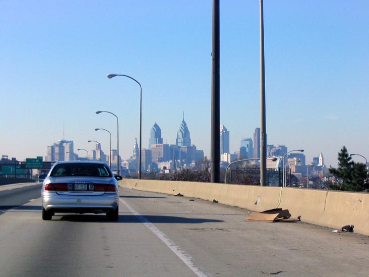 Center City Skyline From Interstate 95, Philadelphia, Pennsylvania, November 14, 2003
