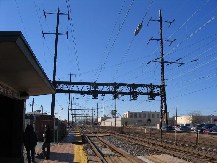 Train Tracks Looking South From Holmesburg Junction Station, Rhawn and Tulip Streets, Northeast Philadelphia