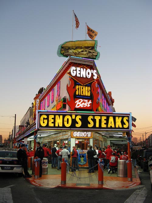 Geno's Steaks, 1219 South 9th Street, South Philadelphia, Philadelphia, Pennsylvania