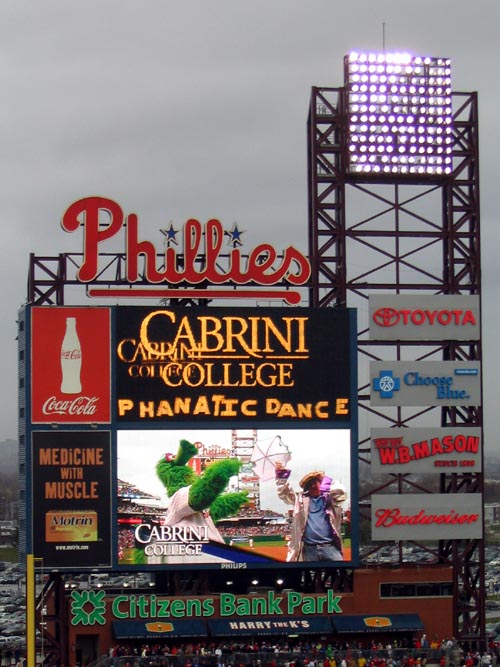 Phanatic Dance, Philadelphia Phillies vs. Washington Nationals, Citizens Bank Park, South Philadelphia, Philadelphia, Pennsyvlania, Opening Day, March 31, 2008