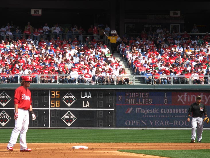 Jayson Werth, Philadelphia Phillies vs. Pittsburgh Pirates, View From Section 132, Citizens Bank Park, Philadelphia, Pennsylvania, April 3, 2010