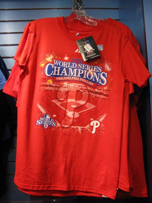 World Series Champions T-Shirt, Team Shop, Citizens Bank Park, Philadelphia, Pennsylvania, April 4, 2009
