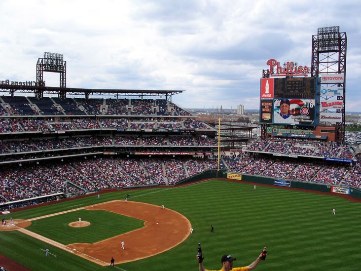 View From Section 310, Philadelphia Phillies vs. Chicago Cubs, Citizens Bank Park, Philadelphia, Pennsylvania, April 13, 2008