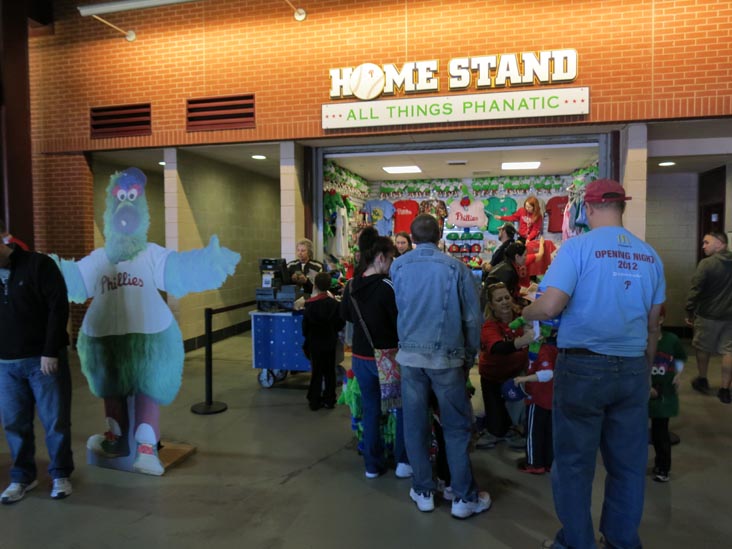 All Things Phanatic Stand, Main Concourse Behind Section 121, Citizens Bank Park, Philadelphia, Pennsylvania, April 29, 2012