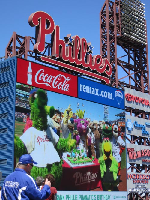 Phanatic's Birthday Celebration, Philadelphia Phillies vs. Chicago Cubs, Citizens Bank Park, Philadelphia, Pennsylvania, April 29, 2012
