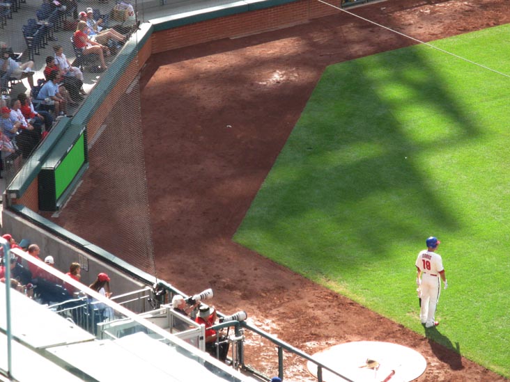 Greg Dobbs On Deck, Philadelphia Phillies vs. Atlanta Braves, View From Section 313, Citizens Bank Park, Philadelphia, Pennsylvania, May 8, 2010